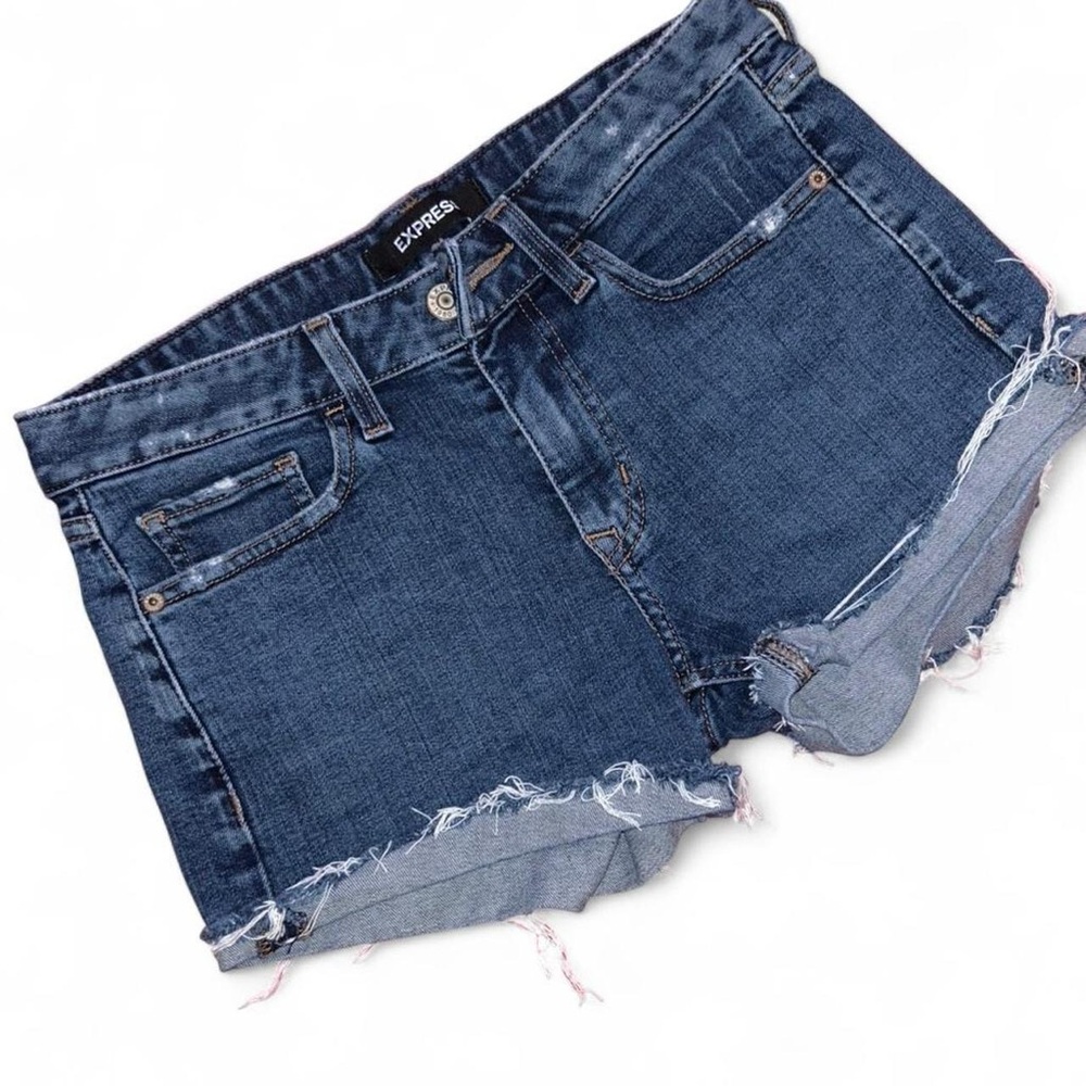 Express Women's Dark Blue Jean Shorts